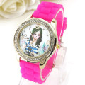 2015 New Arrive Multi-color Jelly Rubber Beautiful girls Silicon Lady Wrist Quartz Watch